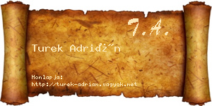 Turek Adrián névjegykártya